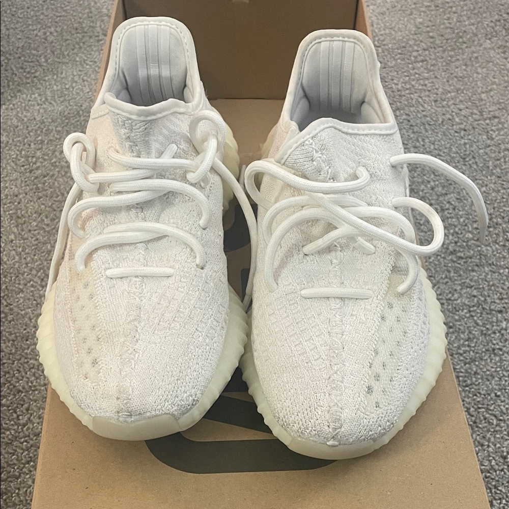 Kids White Knit Sneakers